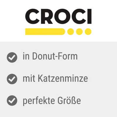 Croci. Eigenschaften: in Donut-Form, mit Katzenminze, perfekte Grösse.