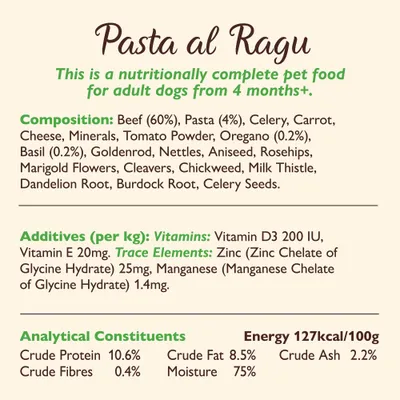 Lily's Kitchen Pasta al Ragu - 6 x 400g Lily's Kitchen Pasta al Ragu - 6 x 400g