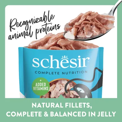 Výhodné balenie Schesir Complete Nutrition filety v želé 24 x 85 g