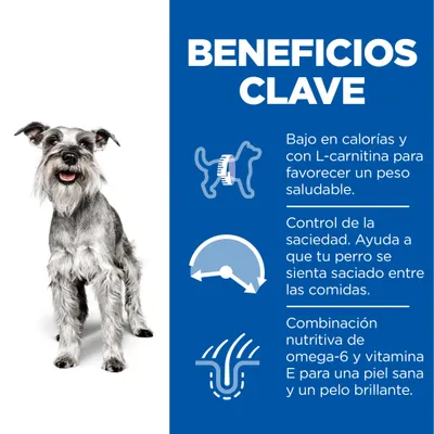 Beneficios clave: bajo en calorías y con L-carnitina para peso saludable, control de la saciedad, combinación de omega-6 y vitamina E para piel sana y pelo brillante.