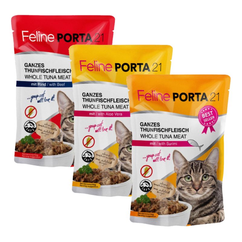 Gemengd Probeerpakket: 6 x 100 g Feline Porta 21 Kattenvoer