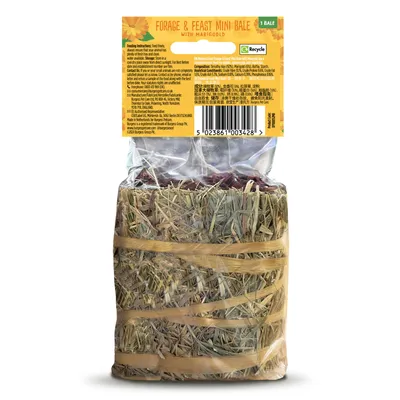 Burgess Excel Forage & Feast Mini Bale with Marigold - 100g