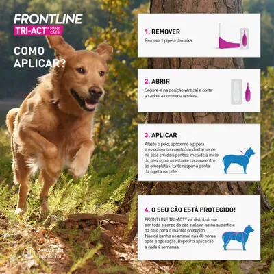 Frontline® Tri-Act pipetas para cães de 40 a 60 kg