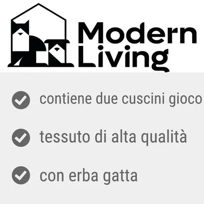 Modern Living, contiene due cuscini gioco, tessuto di alta qualità, con erba gatta