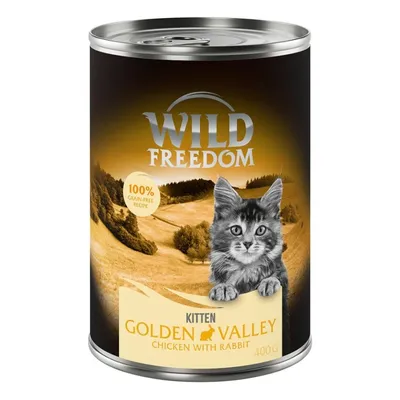 Wild Freedom Kitten Golden Valley Kip met konijn, 100% graanvrij recept, 400g blik.
