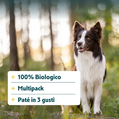 100% biologico, multipack, paté in 3 gusti. 100% biologico, multipack, paté in 3 gusti.