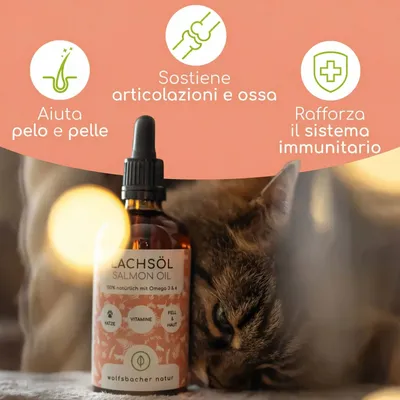 Wolfsbacher Natur Olio di salmone per gatti