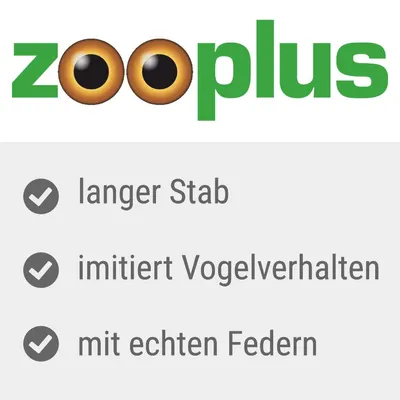 Produktmerkmale: langer Stab, imitiert Vogelverhalten, mit echten Federn.