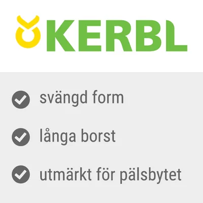 KERBL, svängd form, långa borst, utmärkt för pälsbytet