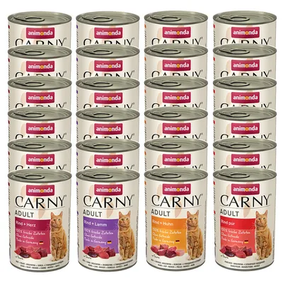 Animonda Carny Adult Katzenfutter, Sorten: Rind + Herz, Rind + Lamm, Rind + Huhn, Rind pur. 100% frische Zutaten, ohne Getreide, Made in Germany.