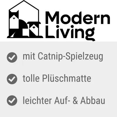 Modern Living. Mit Catnip-Spielzeug, tolle Plüschmatte, leichter Auf- und Abbau.