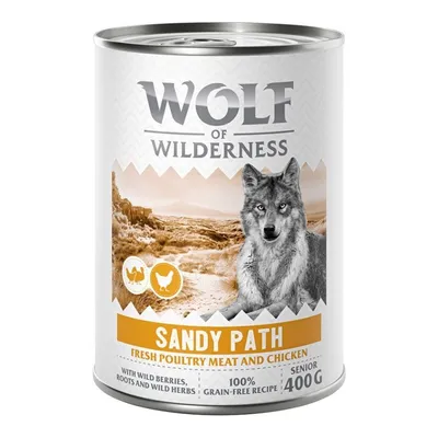 Wolf of Wilderness Sandy Path, fresh poultry and chicken, with wild berries, roots and herbs, 100% grain-free recipe, senior, 400g.