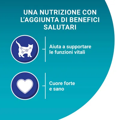 UNA NUTRIZIONE CON L’AGGIUNTA DI BENEFICI SALUTARI. Aiuta a supportare le funzioni vitali. Cuore forte e sano.