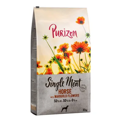 Purizon Single Meat Horse mit Ringelblumen, 12 kg. 50% Pferdefleisch, 50% Gemüse und Kräuter, 0% Getreide.