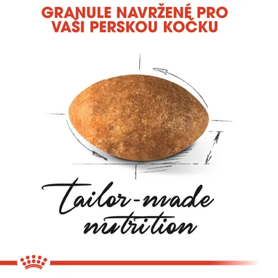 Granule navržené pro vaši perskou kočku, tailor-made nutrition. Zobrazení tvaru granule.