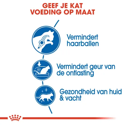 Geef je kat voeding op maat. Vermindert haarballen, vermindert geur van de ontlasting, gezondheid van huid & vacht.