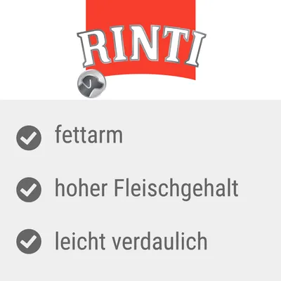 RINTI. fettarm, hoher Fleischgehalt, leicht verdaulich (текст на немецком языке)