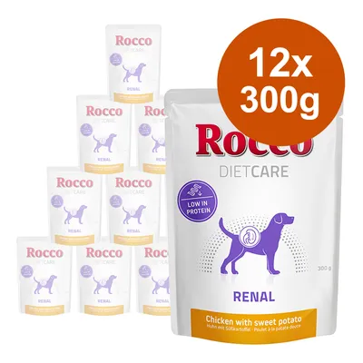 Rocco Diet Care Renal, kylling med sød kartoffel, lavt proteinindhold, pakke à 300g, multipak: 12 stk.