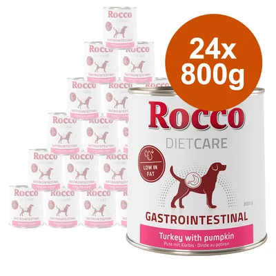 Rocco Diet Care Gastrointestinal, 24x800g, turkey with pumpkin, low in fat.