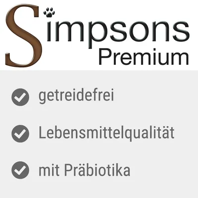 Simpsons Premium. Getreidefrei, Lebensmittelqualität, mit Präbiotika.