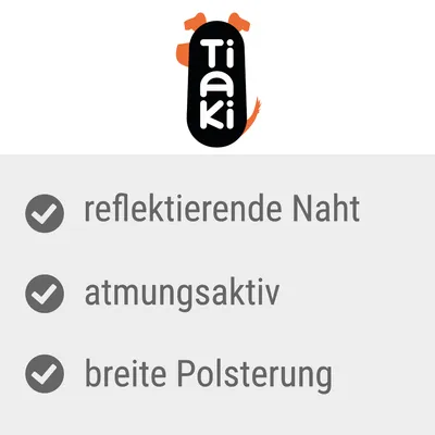 Tiaki. reflektierende Naht, atmungsaktiv, breite Polsterung.