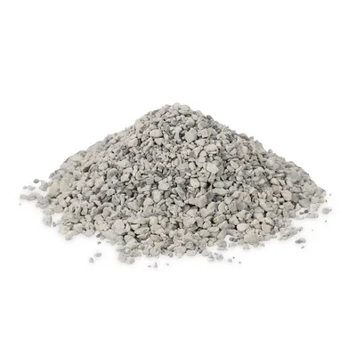 Grey, granular cat litter in a small pile, suitable for use in litter trays.