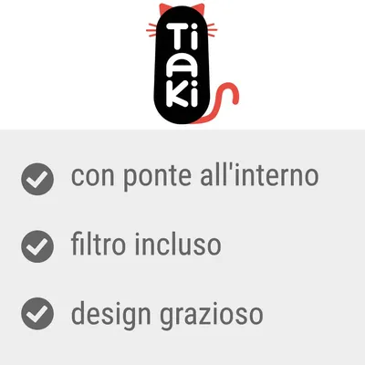 Tiaki. con ponte all'interno, filtro incluso, design grazioso