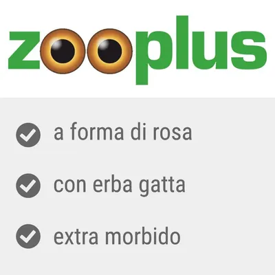 zooplus; a forma di rosa, con erba gatta, extra morbido