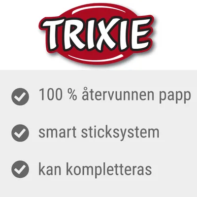 TRIXIE. 100 % återvunnen papp, smart sticksystem, kan kompletteras.