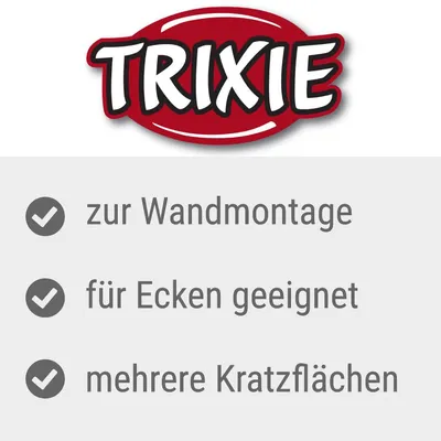 TRIXIE, zur Wandmontage, für Ecken geeignet, mehrere Kratzflächen (tekst in het Duits)