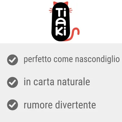 Tiaki. perfetto come nascondiglio, in carta naturale, rumore divertente
