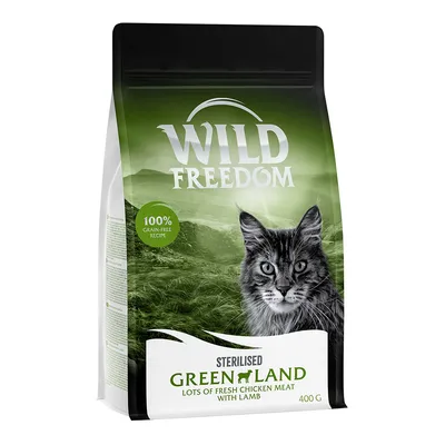 Wild Freedom suha mačja hrana 400 g po posebni ceni! - Adult "Green Lands" Sterilised jagnjetina - recept brez žit