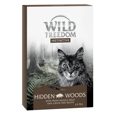 Wild Freedom Instinctive Hidden Woods, с прясно мускулно месо, 100% беззърнена рецепта, 6 x 70 г.