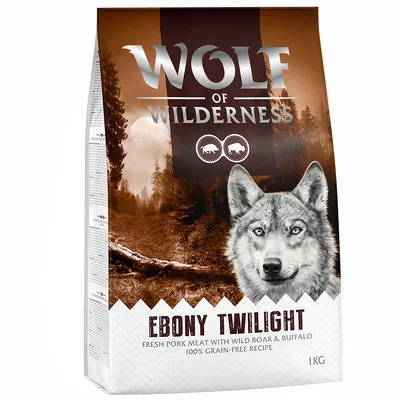 Wolf of Wilderness Ebony Twilight, svježa svinjetina s divljom svinjom i bivolom, 100% recept bez žitarica, 1 kg.