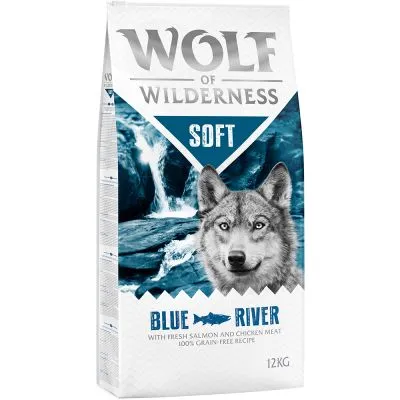 Wolf of Wilderness Soft Blue River with fresh salmon and chicken meat, 100% grain-free recipe, 12kg bag