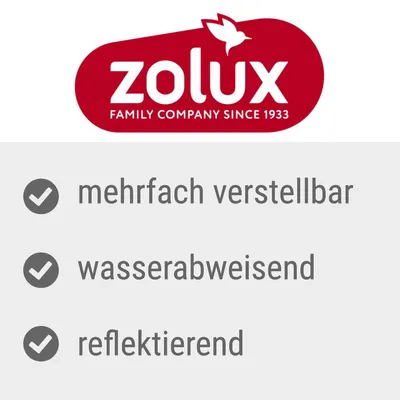 Zolux. Family Company since 1933. Eigenschaften: mehrfach verstellbar, wasserabweisend, reflektierend.
