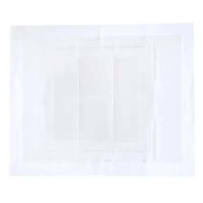 Tapis absorbant rectangulaire blanc avec surface gaufrée, bords larges visibles, matériau plastique apparent, sans marque ni texte visible.