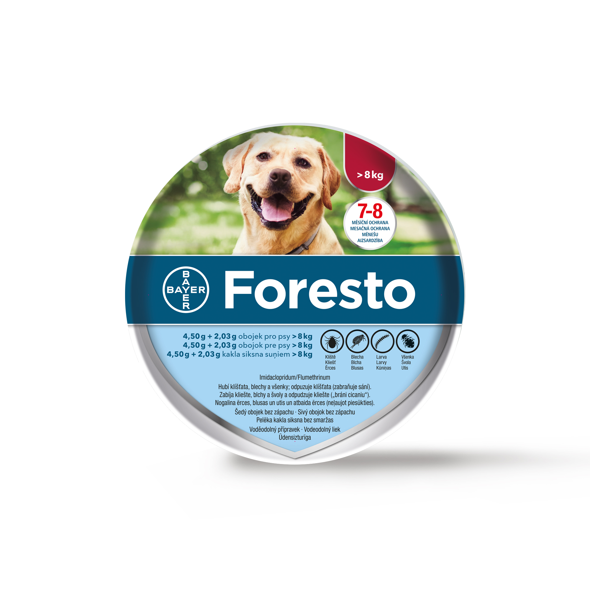 

Foresto obojek pro psy nad 8 kg 4.50+2.03 g - 70 cm 2 ks