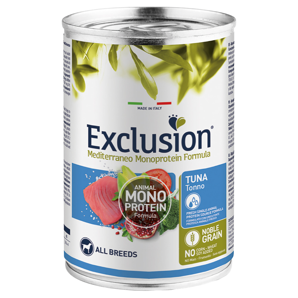 Fotografie produktu: Exclusion Mediterraneo Adult 6 x 400 g - tuňák