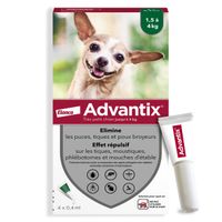 Advantix très petit chien jusqu'à 4kg
