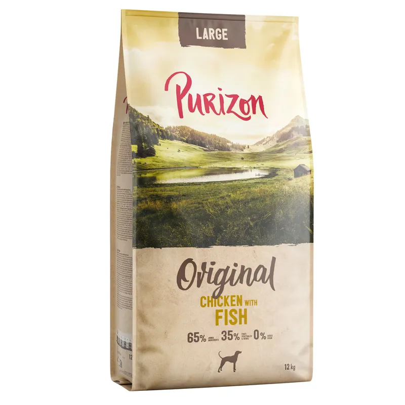 Purizon Large Adult con pollo y pescado para perros, sin cereales - NUEVO: 12 kg