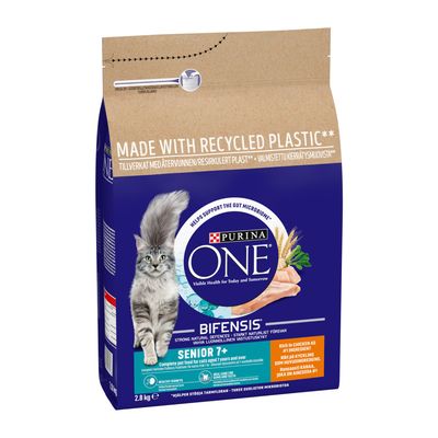 PURINA ONE Senior 7+ Chicken & Whole Grains Dry Cat Food 2.8kg