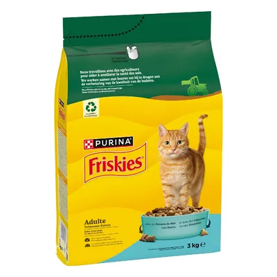 PURINA Friskies Adult Cat with Ocean Fish & Vegetables - Economy Pack: 3 x 3kg