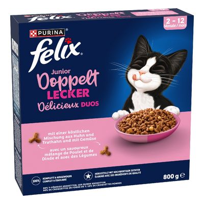 Felix Junior Doubly Delicious Chicken & Turkey - 800g