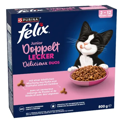 Felix Junior Doubly Delicious Chicken & Turkey - 800g