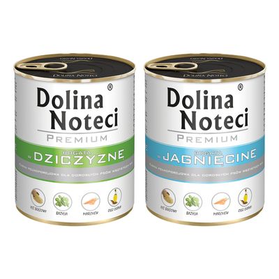 Dolina Noteci Premium, 24 x 800 g Jagnięcina + dziczyzna