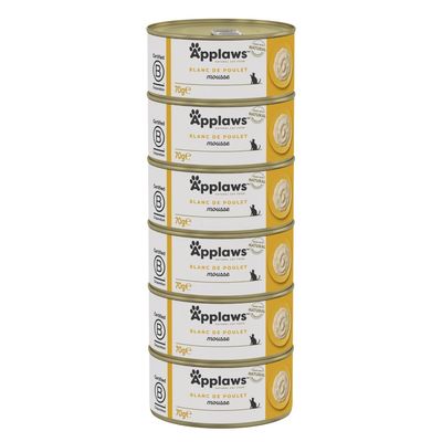 Applaws Mousse 6 x 70 g pour chat - poulet