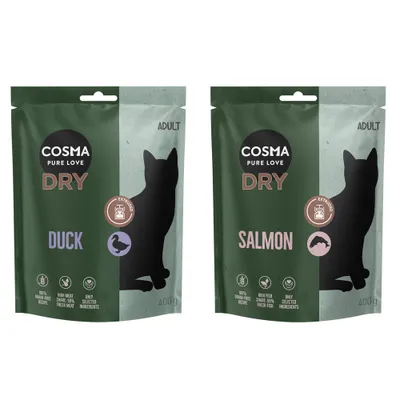 Cosma vegyes próbacsomag 2 x 400 g - Extruded kacsa + lazac