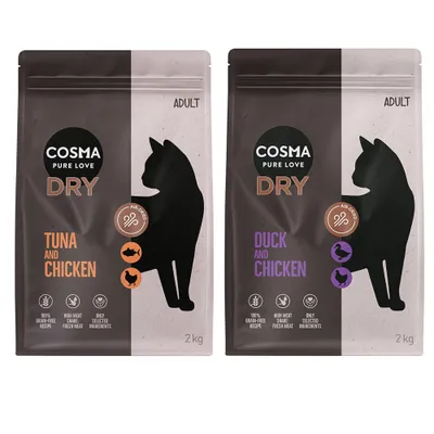 Cosma vegyes próbacsomag 2 x 2 kg - Air-Dried tonhal & csirke + kacsa & csirke