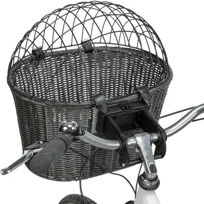 Cesto anteriore per bicicletta Trixie in polyrattan - L 41 x P 34 x H 44 cm